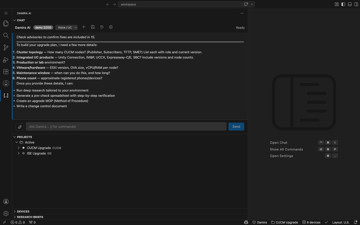 Upgrade planning — environment gathering phase